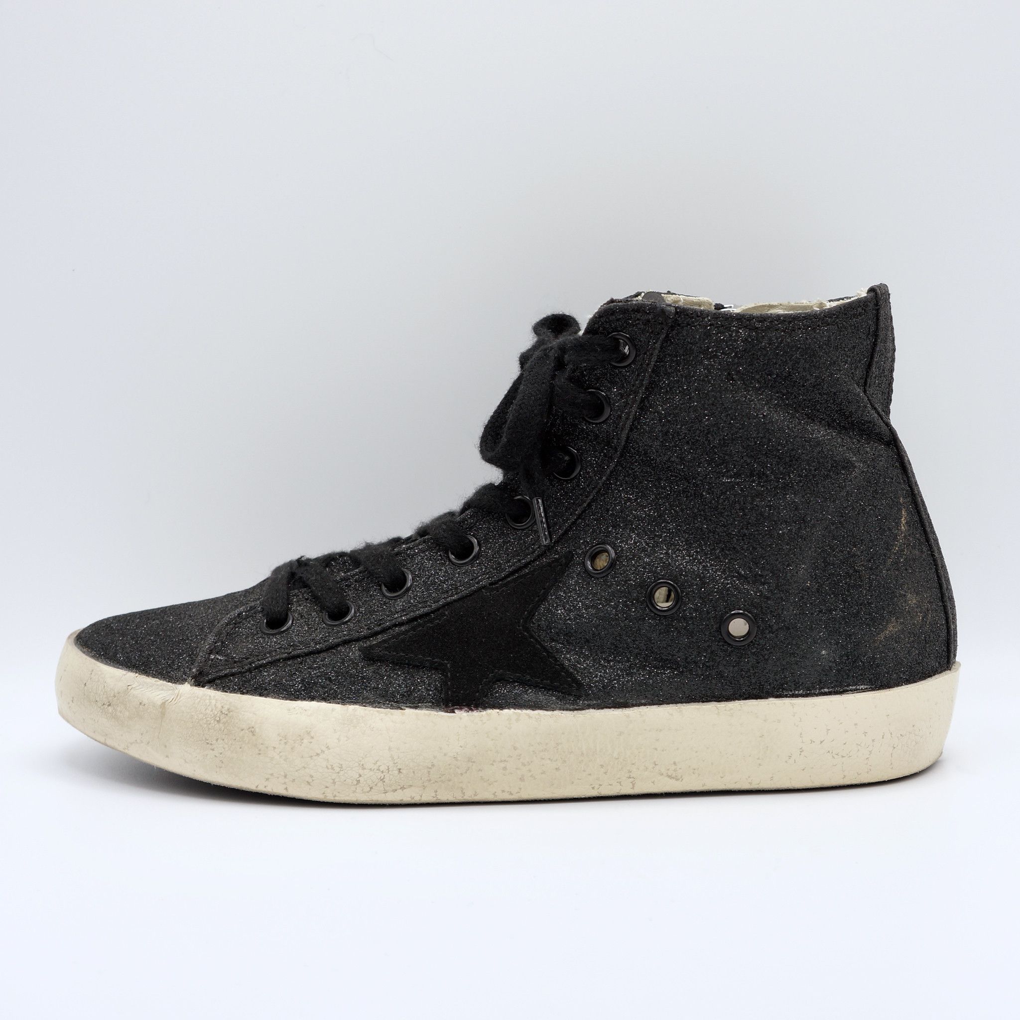 Golden Goose Francy Glitter Metallic Black Size US 6 / IT 36 - 2 Thumbnail