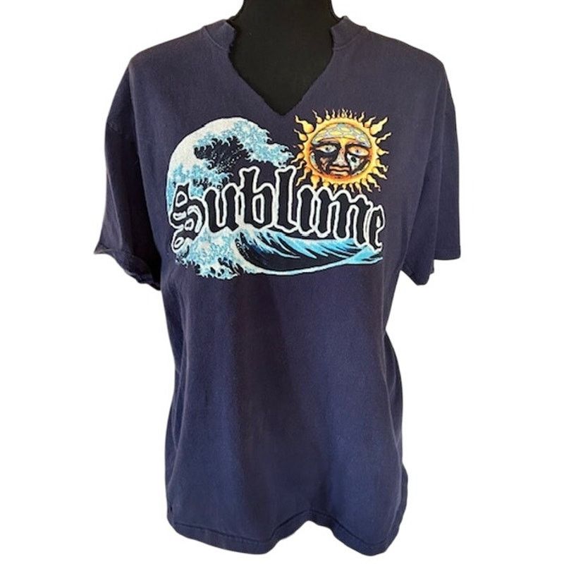 Anvil Vintage Sublime Band Tee Anvil Tag Distressed Cut Size L Size L / US 10 / IT 46 - 1 Thumbnail