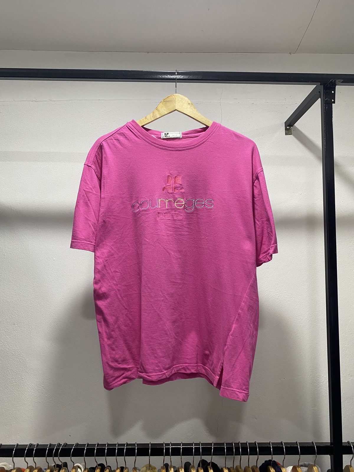 Courreges × Designer × Vintage Sick☠️ Courreges Paris Embroidery Spellout 80s 90s Size US L / EU 52-54 / 3 - 1 Thumbnail