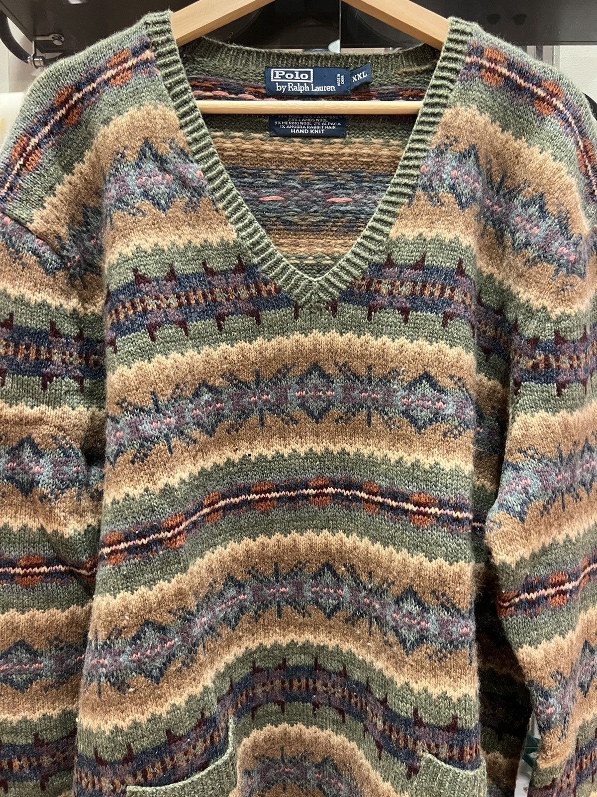 Polo Ralph Lauren Polo Ralph Lauren Hand Knit Wool Sweater Size US XXL / EU 58 / 5 - 2 Thumbnail