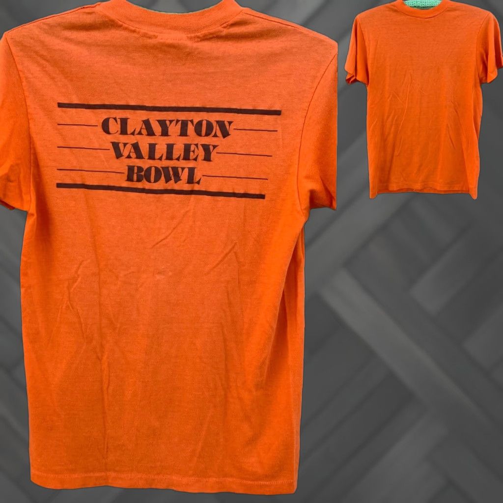 Hanes VINTAGE Hanes T-Shirt Men Orange 50/50 Clayton Valley Bowl Back Graphic Crew Neck Short Sleeve Size M Size US M / EU 48-50 / 2 - 1 Thumbnail