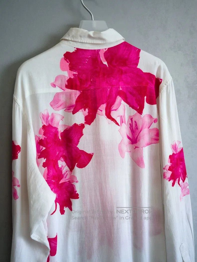 Yohji Yamamoto Yohji Yamamoto 24AW Pink Lily Shirt. Size US S / EU 44-46 / 1 - 5 Thumbnail
