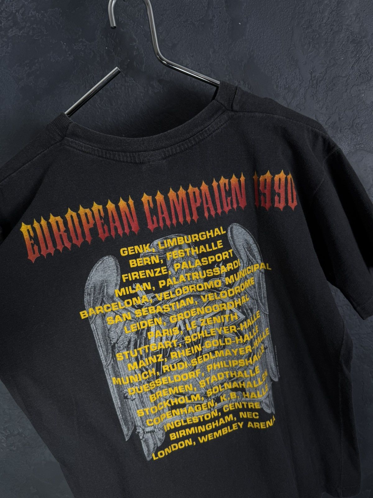 Vintage Vintage 1990 Slayer European Campaign Tour T-Shirt Size US M / EU 48-50 / 2 - 8 Thumbnail
