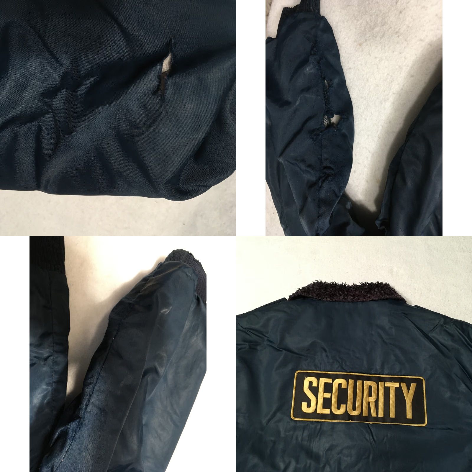 Vintage VINTAGE lion Security Police Bomber Jacket XL Blue Nylon Fur Collar Tuffy Topper Mens Size US XL / EU 56 / 4 - 8 Thumbnail
