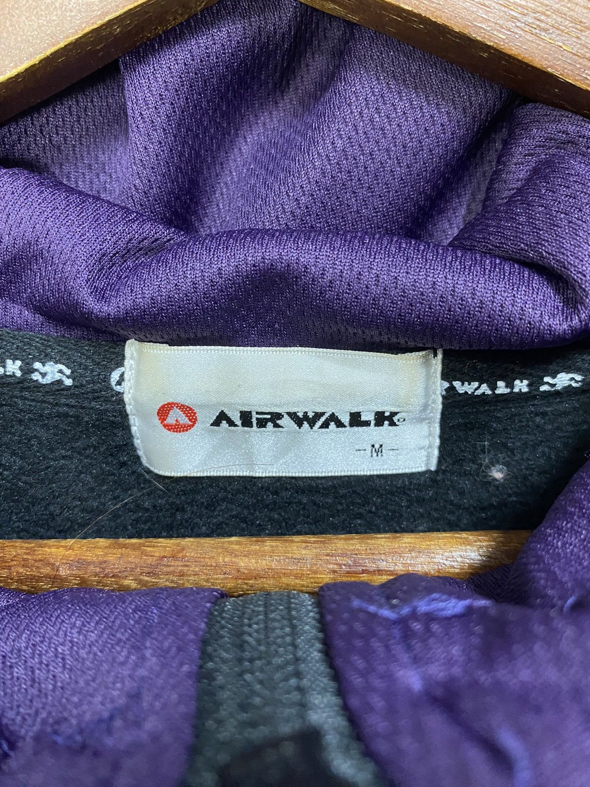 Airwalk Airwalk Fleece Sweatshirt Hoodie Half Zip Spellout Size M Size US M / EU 48-50 / 2 - 9 Thumbnail