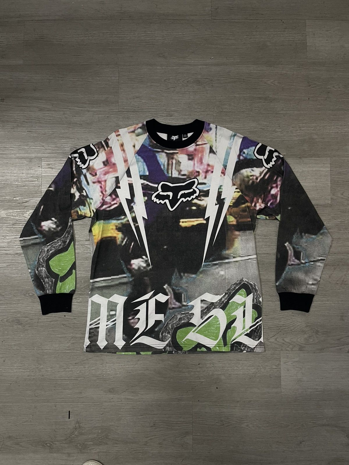 Supreme Supreme Fox racing moto Jersey top black | Grailed