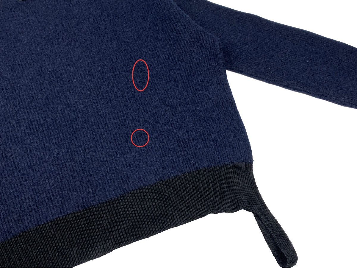 Helmut Lang HELMUT LANG WOMEN NAVY BLUE SWEATER COTTON WOOL SIZE S Size S / US 4 / IT 40 - 10 Thumbnail