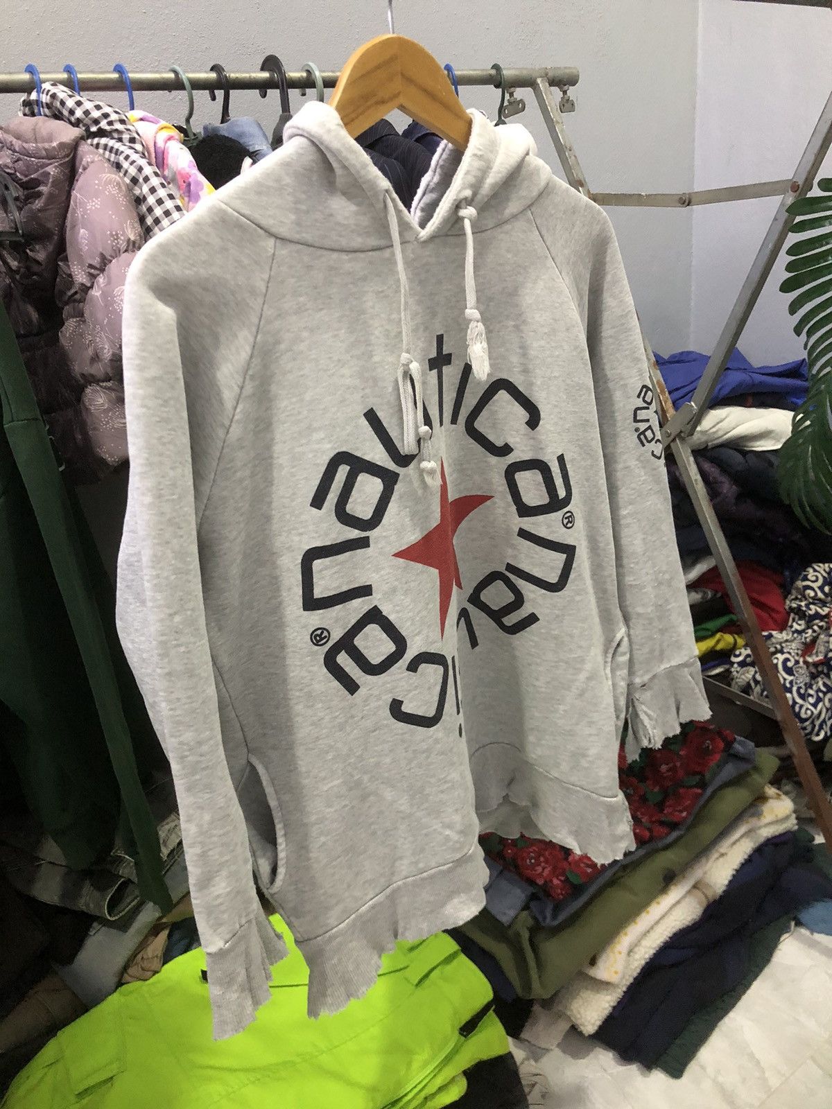 Nautica × Vintage Vintage nautica spell-out logo distressed hoodie Size US S / EU 44-46 / 1 - 3 Thumbnail