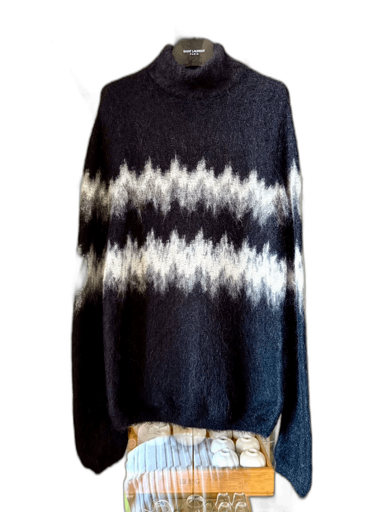 Saint Laurent Paris saint laurent 20fw black white turtleneck Size US M / EU 48-50 / 2 - 1 Thumbnail
