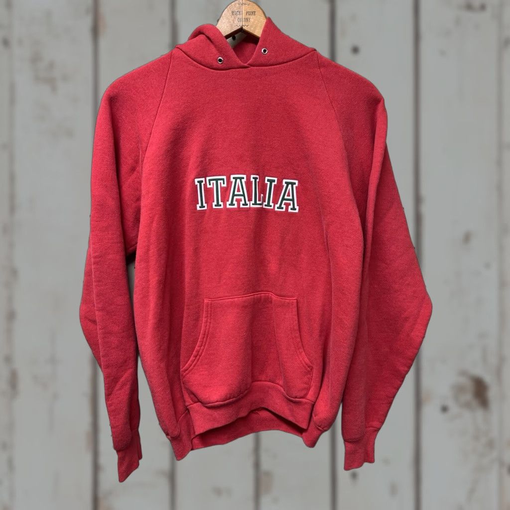 Fruit Of The Loom VINTAGE Fruit of the Loom Hoodie XL Red Pullover Y2K Sweatshirt USA Made Size US XL / EU 56 / 4 - 1 Thumbnail