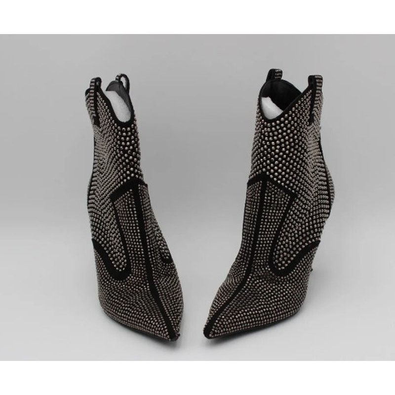 I.N.C INC Womens Oaklynne Black Rhinestone Booties NIB Size 7 Size US 7 / IT 37 - 9 Thumbnail