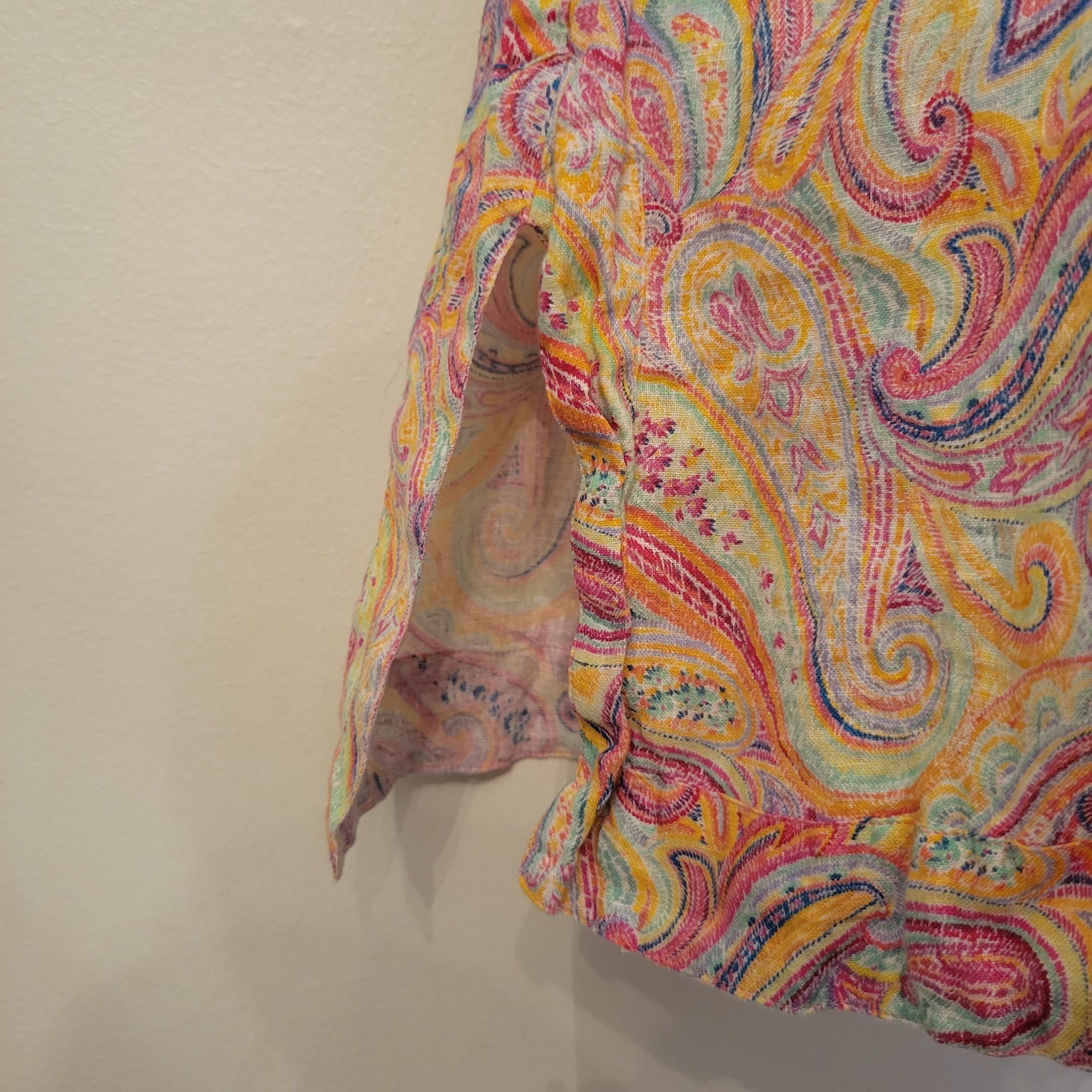 Other Michaels M Paisley Tunic Top Dress Linen Psychedelic Multico Size M / US 6-8 / IT 42-44 - 5 Thumbnail