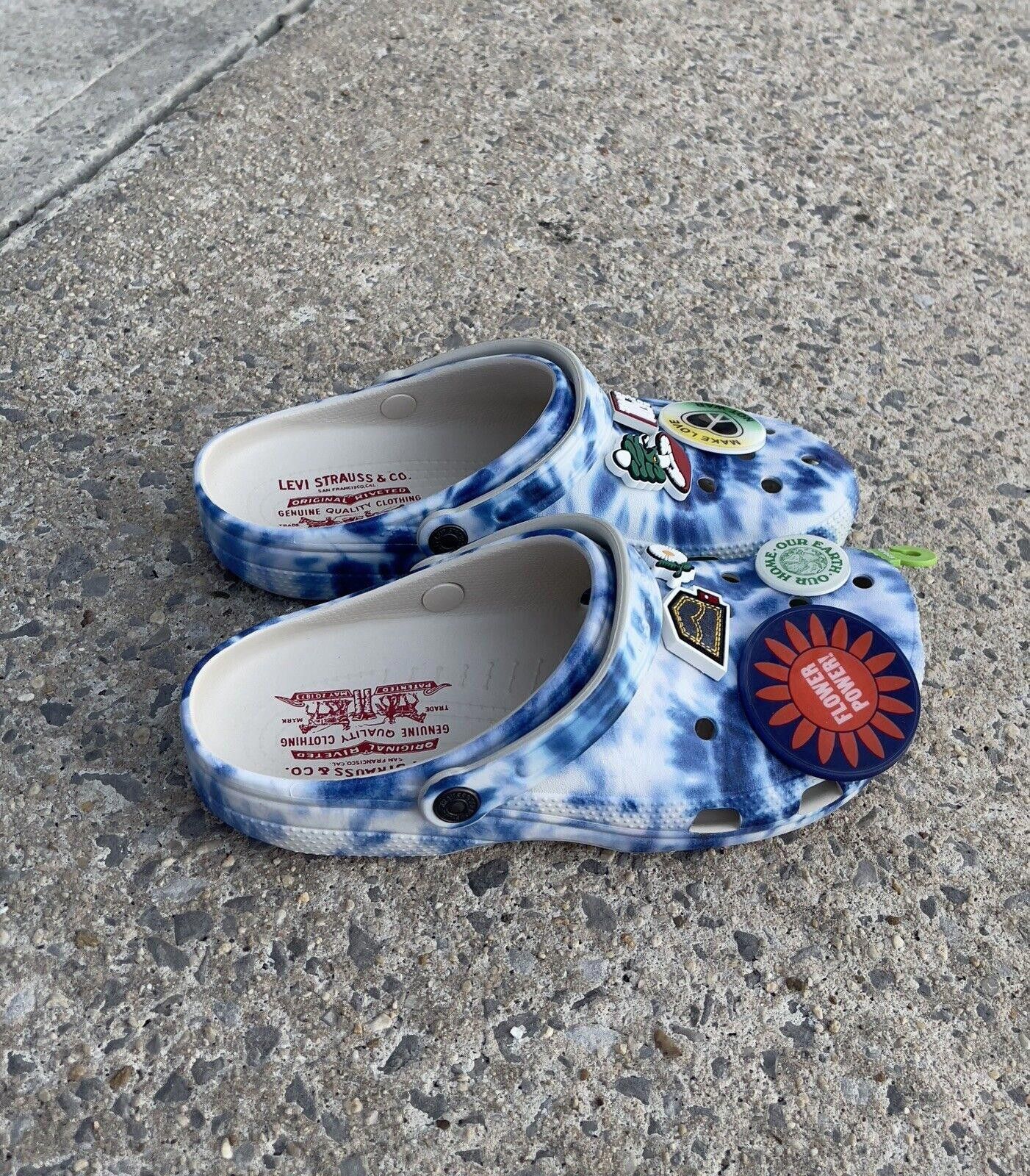 Crocs Levi's x Crocs Men's Sz 10 Limited Edition Jibbitz 501 Blue Size US 10 / EU 43 - 2 Thumbnail