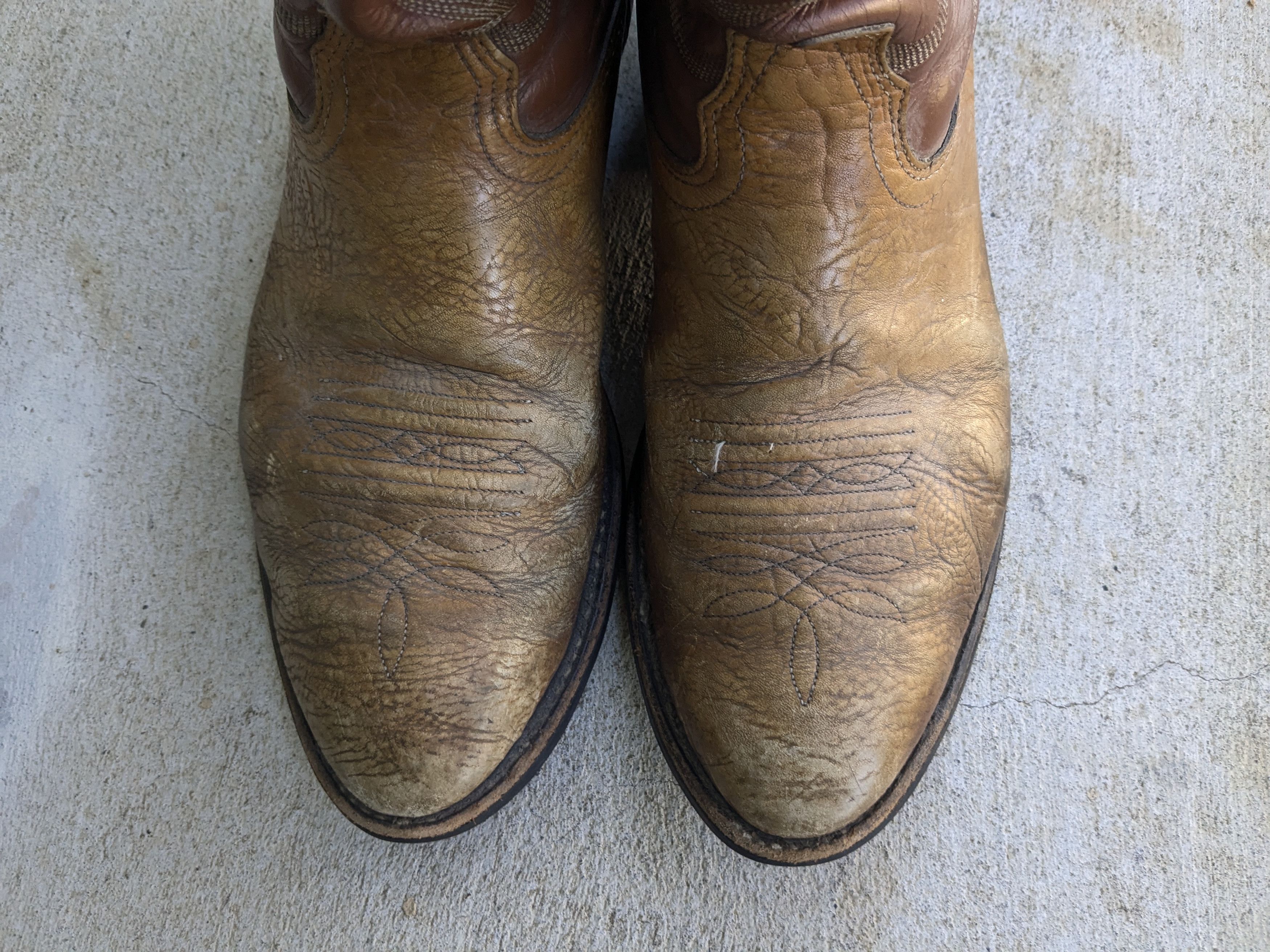 Genuine Leather Nocona Cowboy Boots Brown Leather 12 D Leather USA Size US 12 / EU 45 - 4 Thumbnail