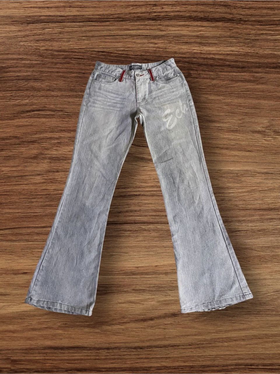 Hysteric Glamour Japanese Brand JOUER AUX ECHECS Super Flare Jeans Size 26" / US 2 / IT 38 - 1 Thumbnail