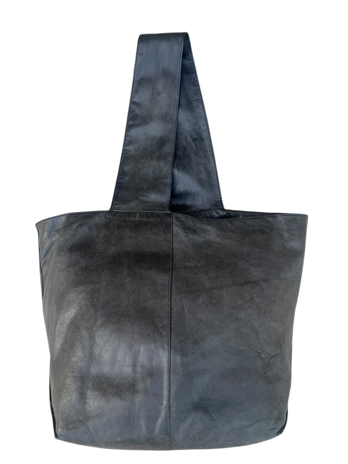 Leather Jurgen Lehl Japan Faded Patina Leather Asymmetrical Bag Size ONE SIZE - 7 Thumbnail