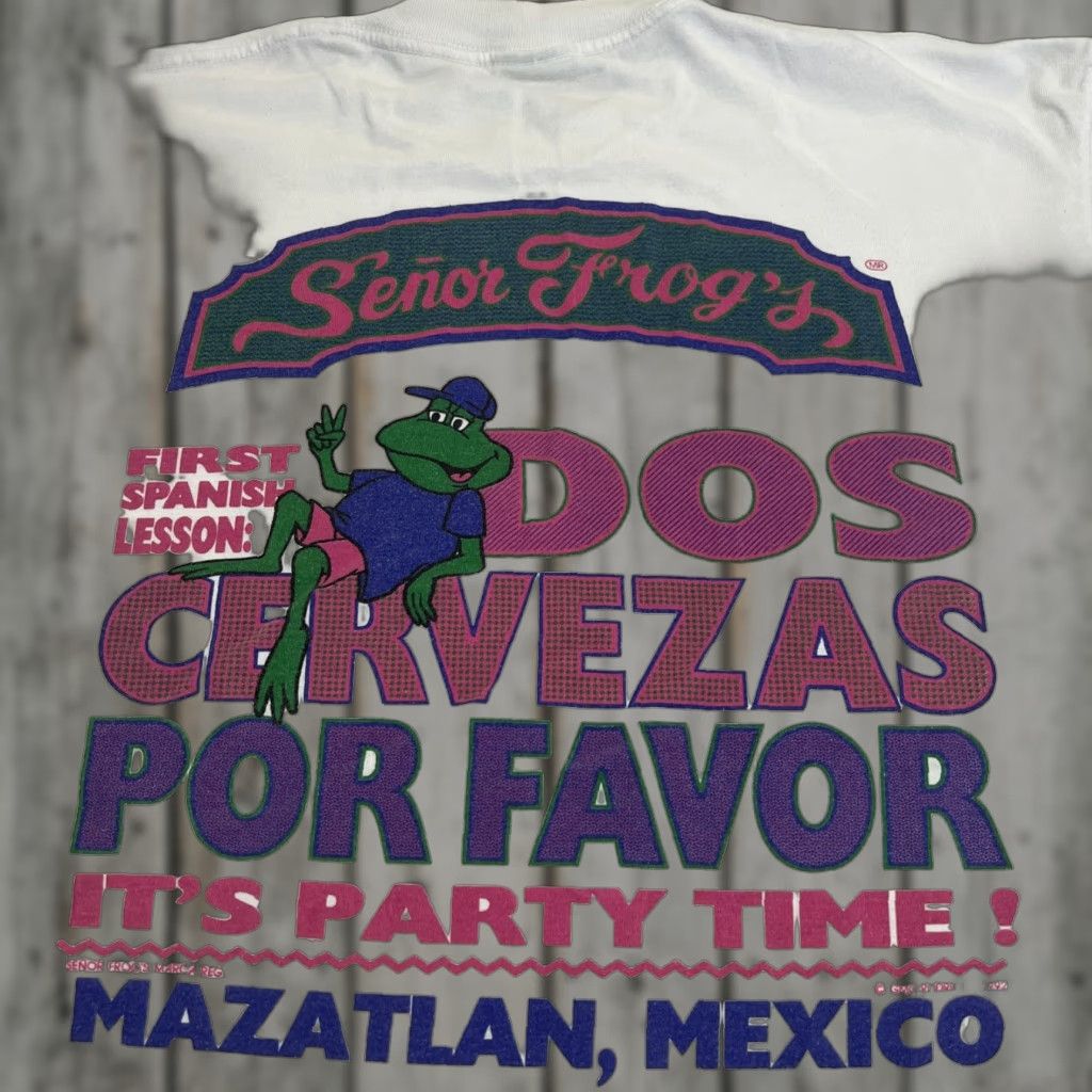 Vintage VINTAGE Senor Frog’s T Shirt Men's XL Beachwear 1990s Mazatlan Mexico Graphic Tee Faded Size US XL / EU 56 / 4 - 1 Thumbnail