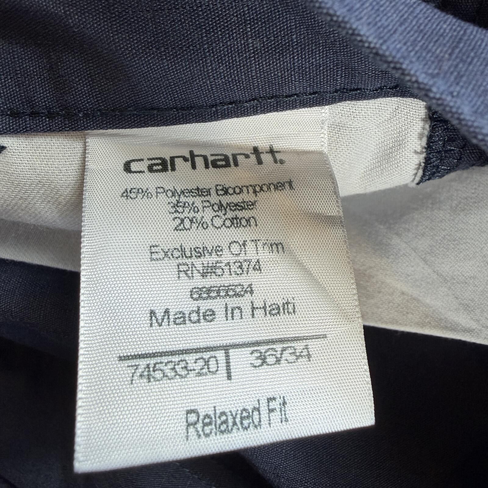 Carhartt Carhartt Relaxed Fit Work Pants Mens 36x31 Navy Utility Size US 36 / EU 52 - 5 Thumbnail