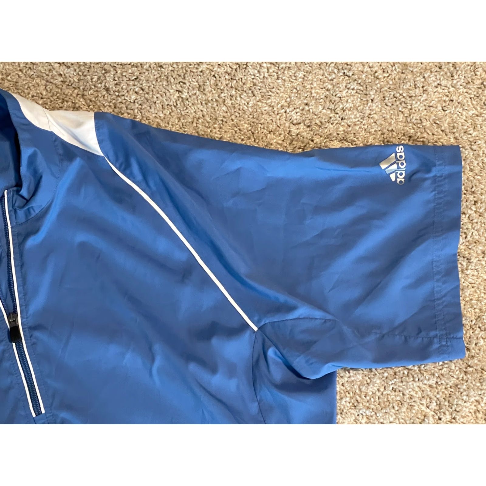 Adidas Adidas Pullover Windbreaker Climaproof 1/4 Zip Golf Jacket XL Men Blue Short Sleeve Softshell Size US XL / EU 56 / 4 - 2 Thumbnail