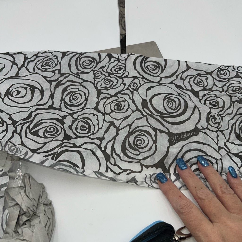 Brighton Brighton Black Denim Sparkle Butterfly Crossbody Bag with Original Tissue Paper Size ONE SIZE - 12 Thumbnail