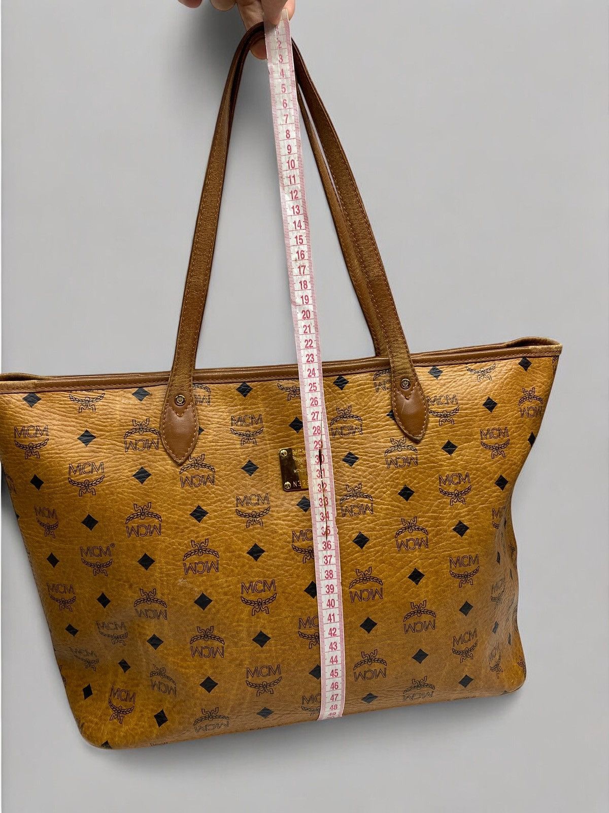 MCM MCM Visetos Tote Bag Cognac Brown Monogram Leather Bag Size ONE SIZE - 23 Thumbnail