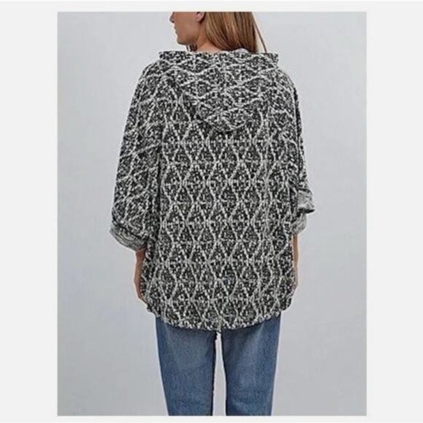 Free People Free People Santa Fe Jacquard Kimono Hoodie Womens Medium Size M / US 6-8 / IT 42-44 - 4 Thumbnail