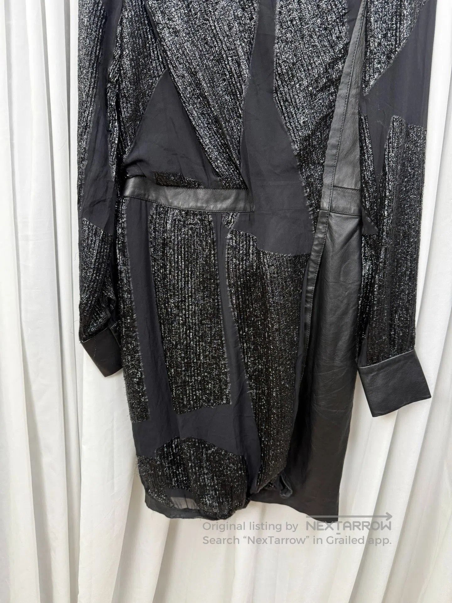 Helmut Lang Helmut Lang Patchwork Leather Shiny Dress. Size M / US 6-8 / IT 42-44 - 3 Thumbnail