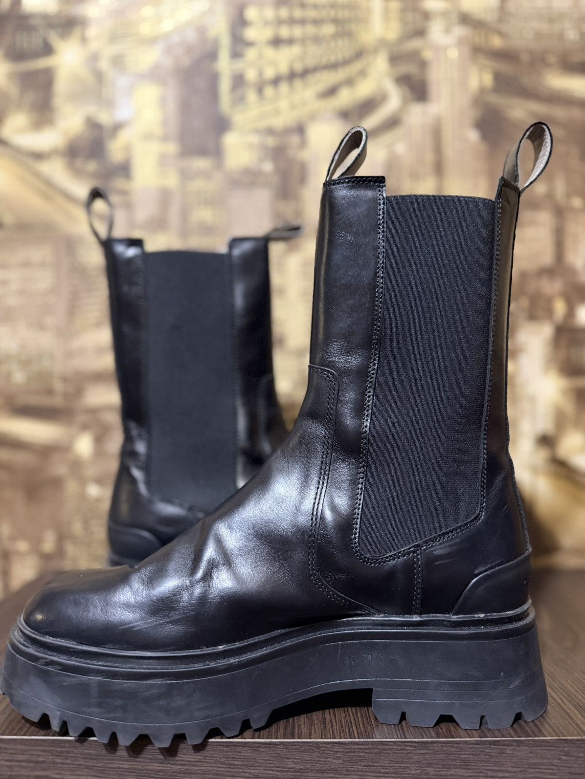 Allsaints AllSaints Boots Amber Black Leather Size 39 Size US 9 / IT 39 - 5 Thumbnail