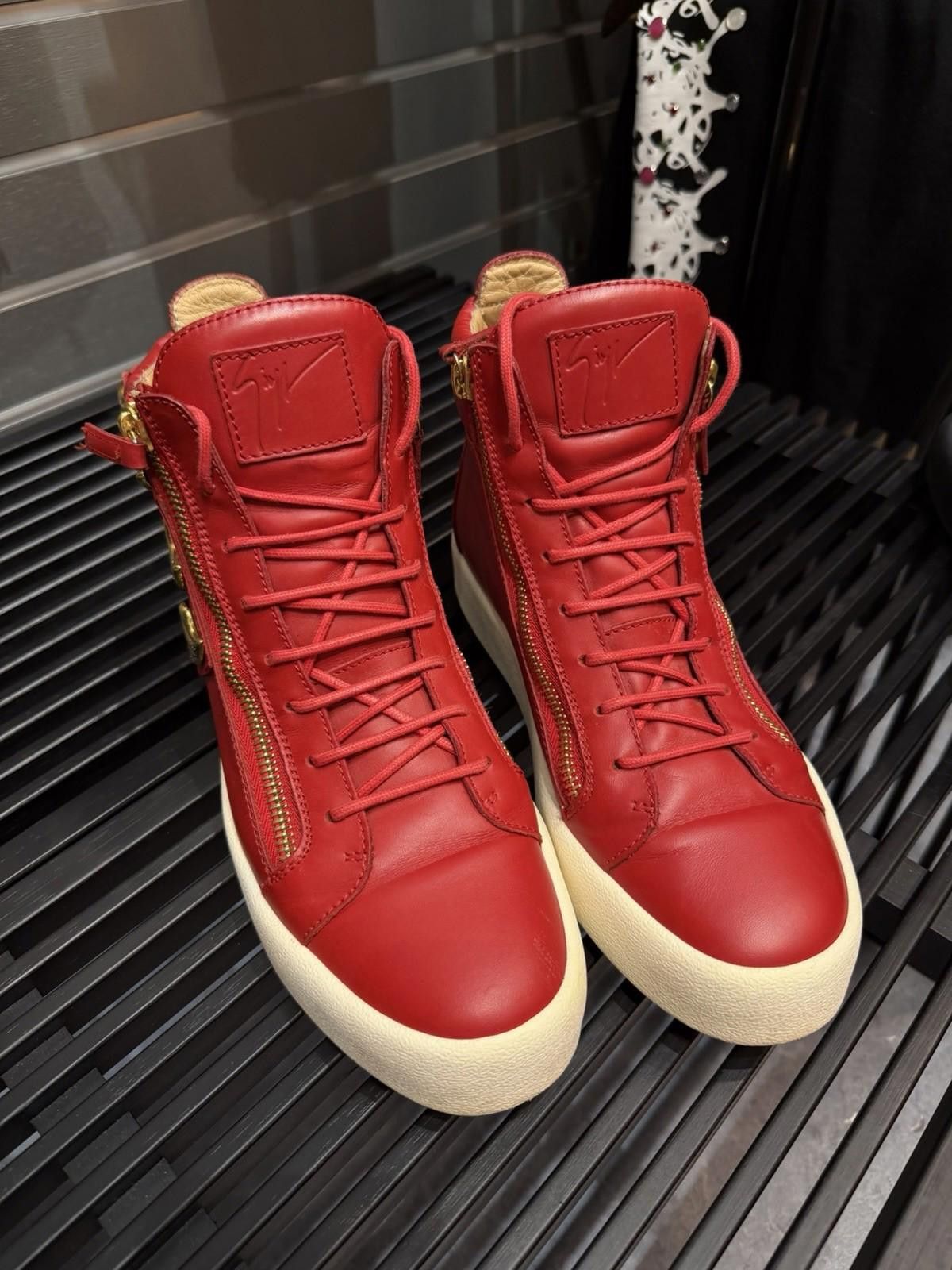 Giuseppe Zanotti Giuseppe Zanotti Size 44EU/11US Red Leather Wings Sneakers Size US 11 / EU 44 - 12 Thumbnail