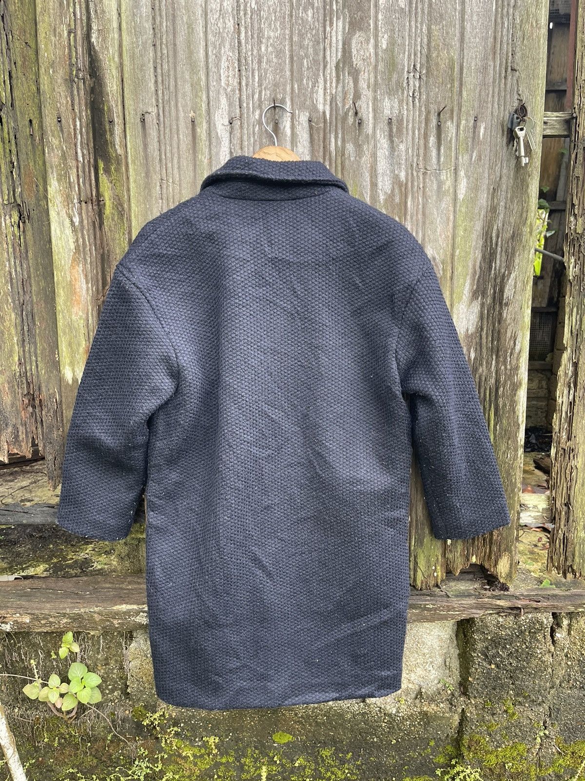 A.P.C. A.P.C. Wool Blend Textured Coat XS Black Size US XS / EU 42 / 0 - 9 Thumbnail