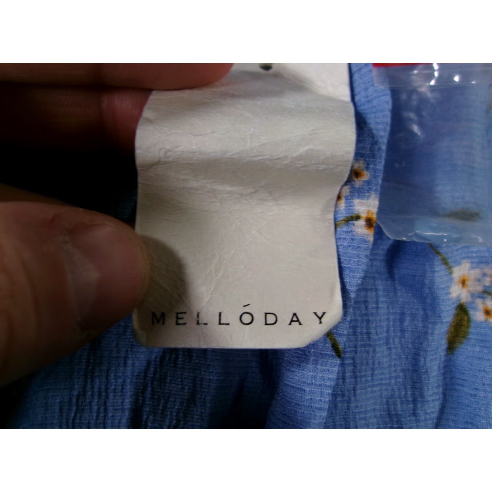Vintage VINTAGE Melloday Blouse Women L Blue Floral Bohemian Flutter Sleeve High Neck Ruffle Puff Pullover Casual Dressy All Seasons Size L / US 10 / IT 46 - 7 Thumbnail