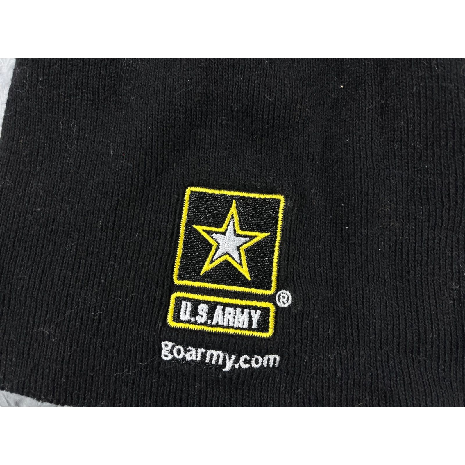 Vintage US Army Beanie Adult One Size Black Knit Embroidered Acrylic Toque Hat Mens Winter Ski Army Logo 90s Size ONE SIZE - 2 Thumbnail