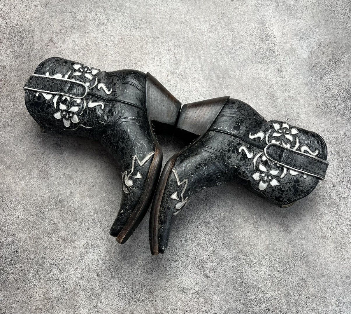 Tony Lama Mezcalero floral print leather western cowboy boots Size US 8 / IT 38 - 5 Thumbnail