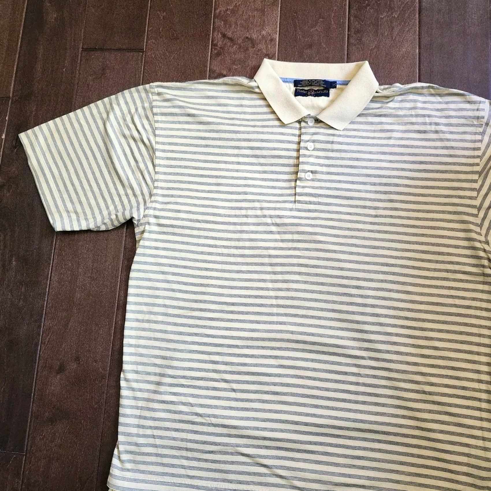 Tommy Hilfiger Tommy Hilfiger Golf Men's Black Yellow Striped Polo Shirt - Size L Size US L / EU 52-54 / 3 - 4 Thumbnail