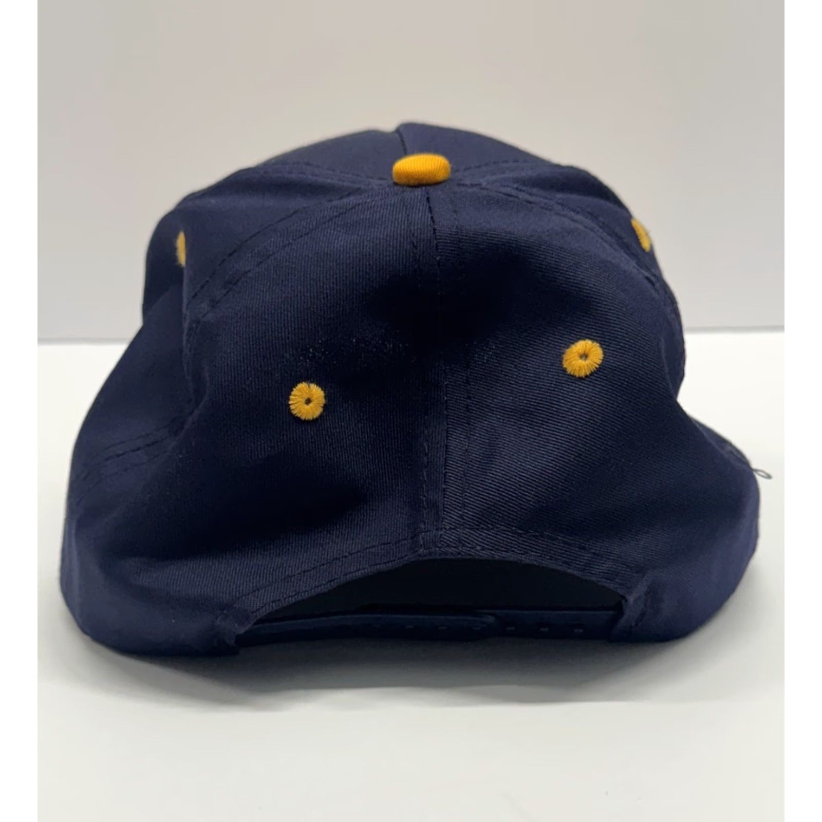 Vintage VINTAGE 90s EA 1 Club Adjustable Snapback Hat Cap Navy Blue Yellow OSFA Size ONE SIZE - 4 Thumbnail