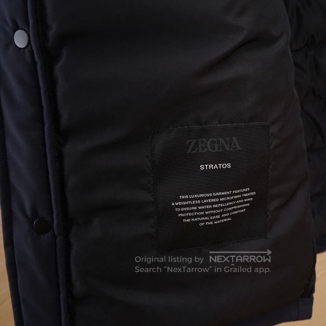 Ermenegildo Zegna ZEGNA Stratos Down Jacket Navy Blue. Size US M / EU 48-50 / 2 - 8 Thumbnail