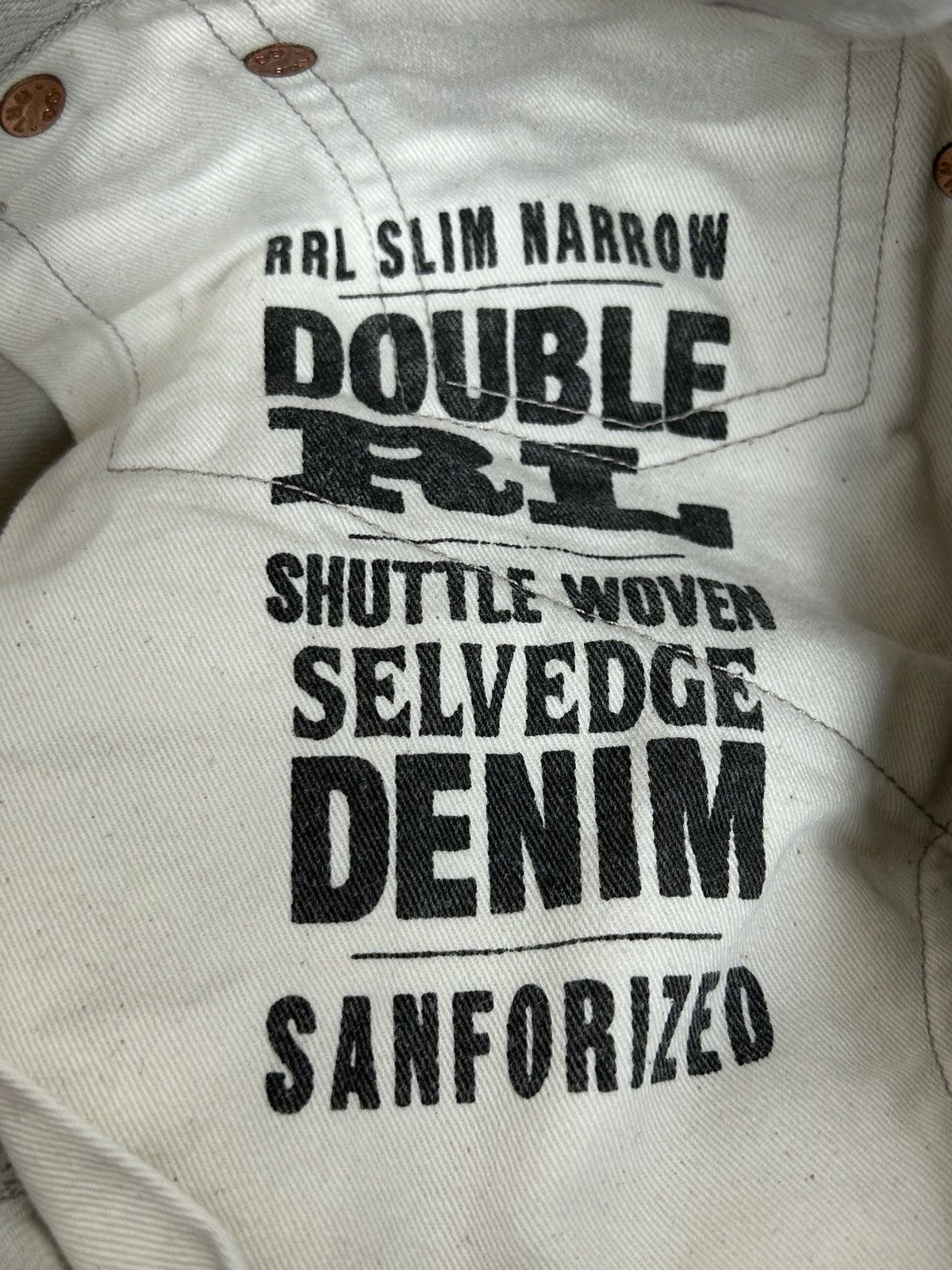 Ralph Lauren RRL Slim Narrow Shuttle Woven Selvedge Denim Jeans Size US 31 - 11 Thumbnail