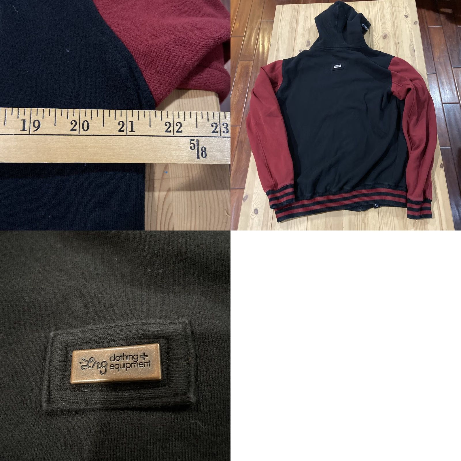 Roots LRG Jacket Mens L Black Red Varsity Zip Pocket 90s City Classic Hip Hop Skate Grass Roots Y2K Weight Light Size US L / EU 52-54 / 3 - 8 Thumbnail