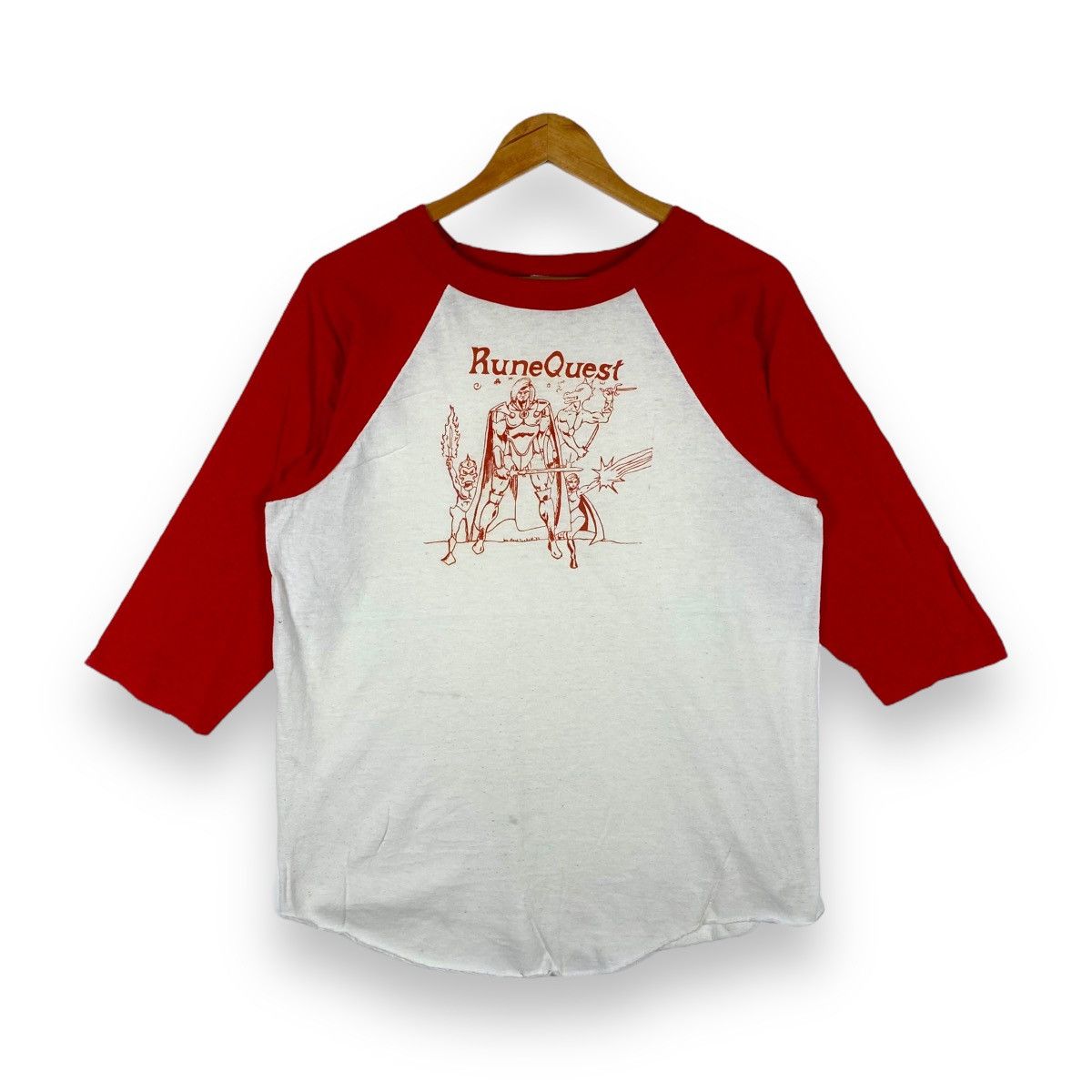 Vintage VINTAGE 80's RUNE QUEST GAME RAGLAN TEE Size US M / EU 48-50 / 2 - 1 Thumbnail