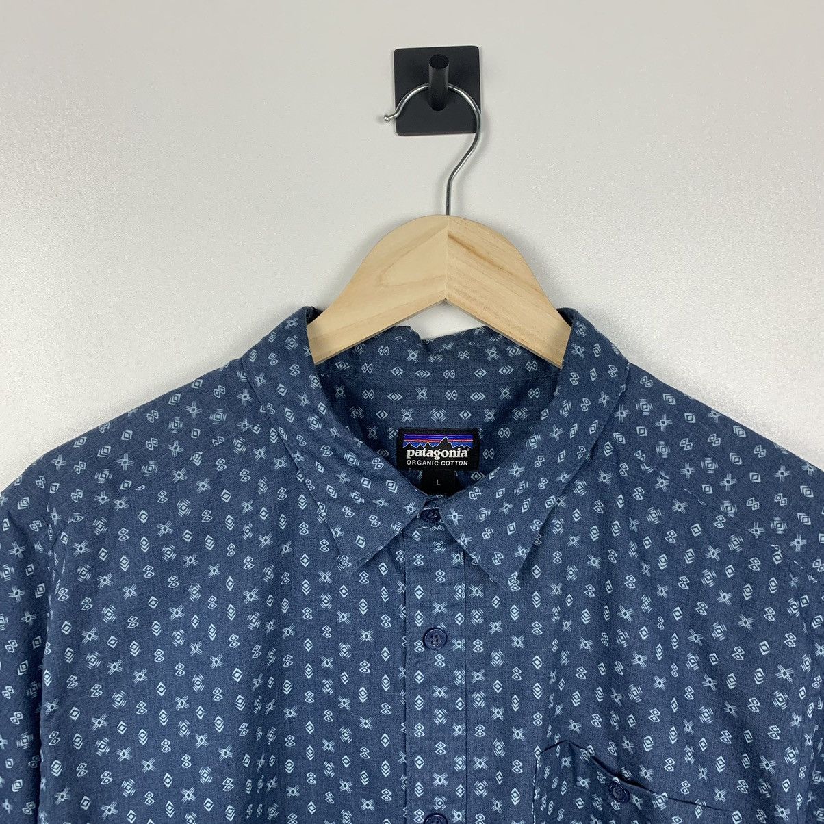 Patagonia Patagonia Geometric Shirt Organic Cotton Short Sleeve Blue Size US L / EU 52-54 / 3 - 8 Thumbnail