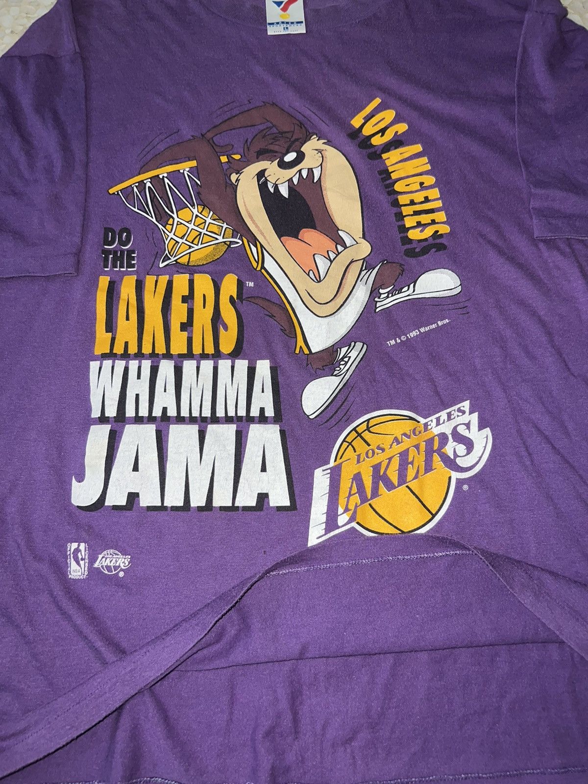Other vintage 1993 Los Angeles Lakers DO THE LAKERS WHAMMA JAMA Size US XL / EU 56 / 4 - 1 Thumbnail