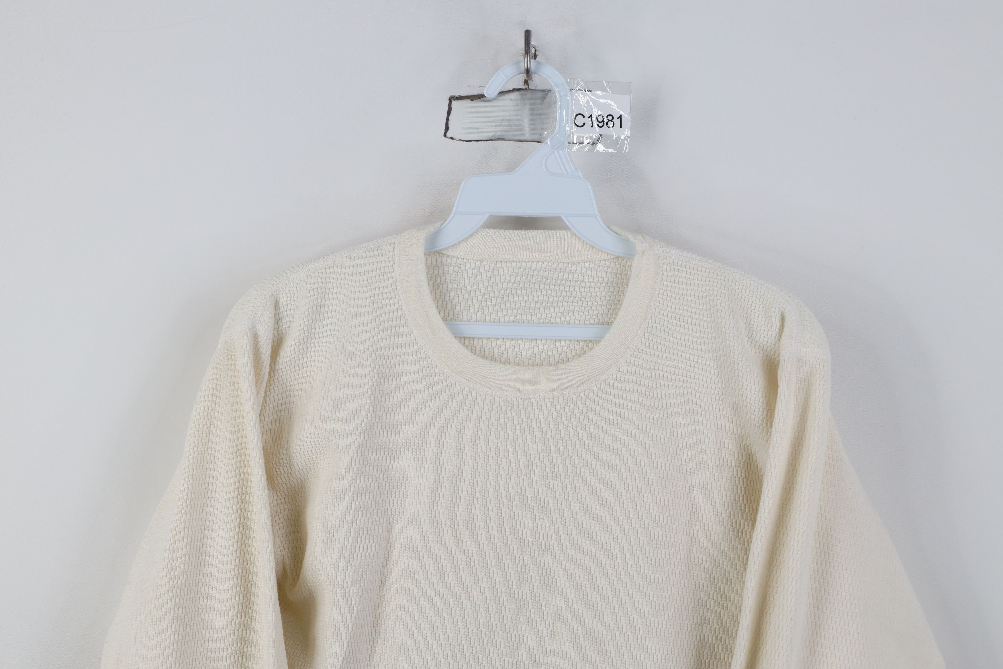 Vintage Vintage 90s Streetwear Waffle Knit Long Sleeve T-Shirt USA Size US S / EU 44-46 / 1 - 2 Thumbnail