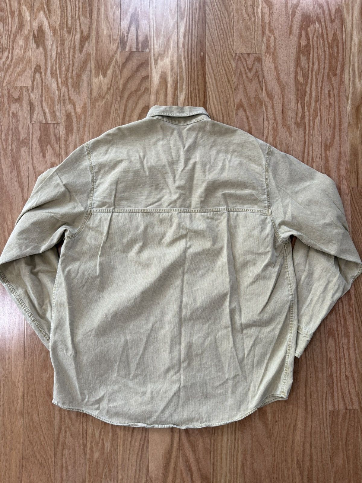 Vintage Vintage Bear Back Corduroy Button Up Shirt Beige Workwear Size US L / EU 52-54 / 3 - 5 Thumbnail