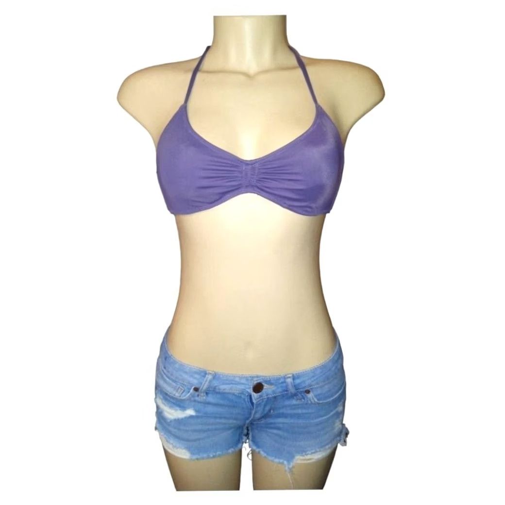 Victoria's Secret Victoria's Secret Bikini Top S Women Purple Victorian Secret Black? Size ONE SIZE - 4 Thumbnail