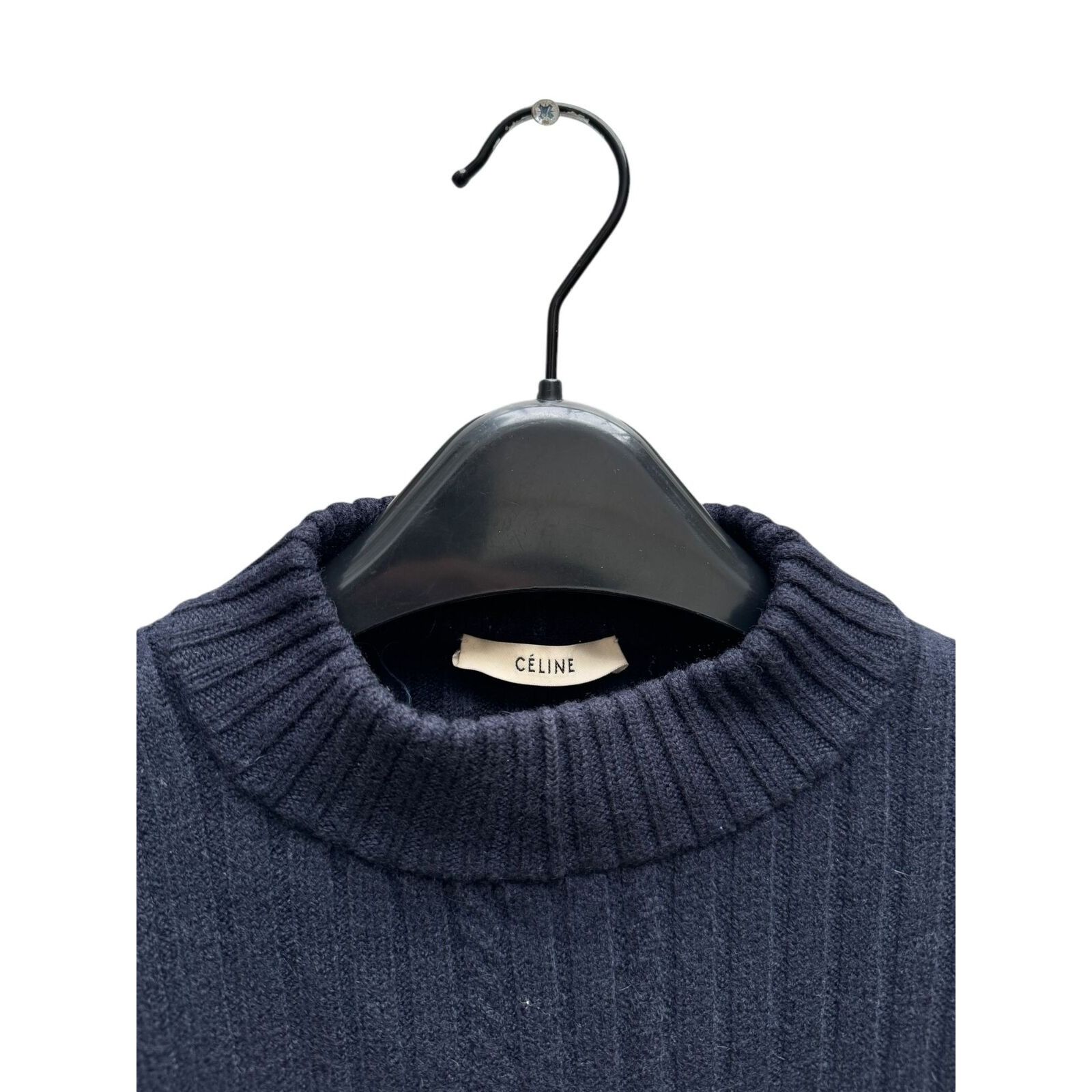 Celine Phoebe Philo Navy Wool Heavy Knit Size S / US 4 / IT 40 - 5 Thumbnail