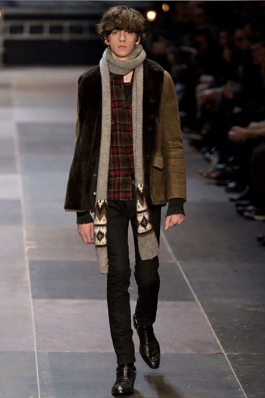 Hedi Slimane × Saint Laurent Paris Shearling Brown Coat Size US S / EU 44-46 / 1 - 1 Thumbnail