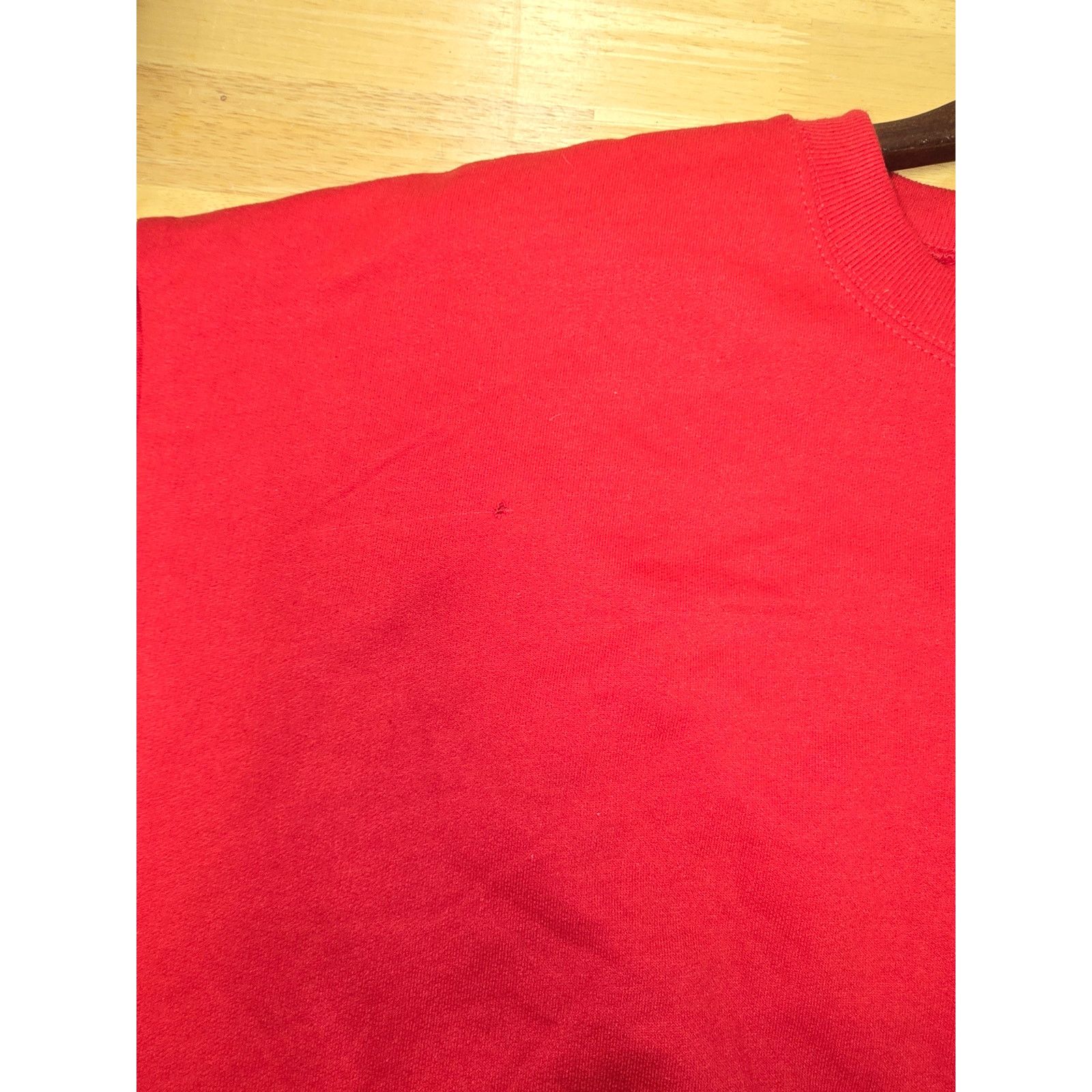 Jerzees Vintage Blank Red Crewneck 90s Jerzees Plain Sweatshirt DS L Size US XL / EU 56 / 4 - 4 Thumbnail