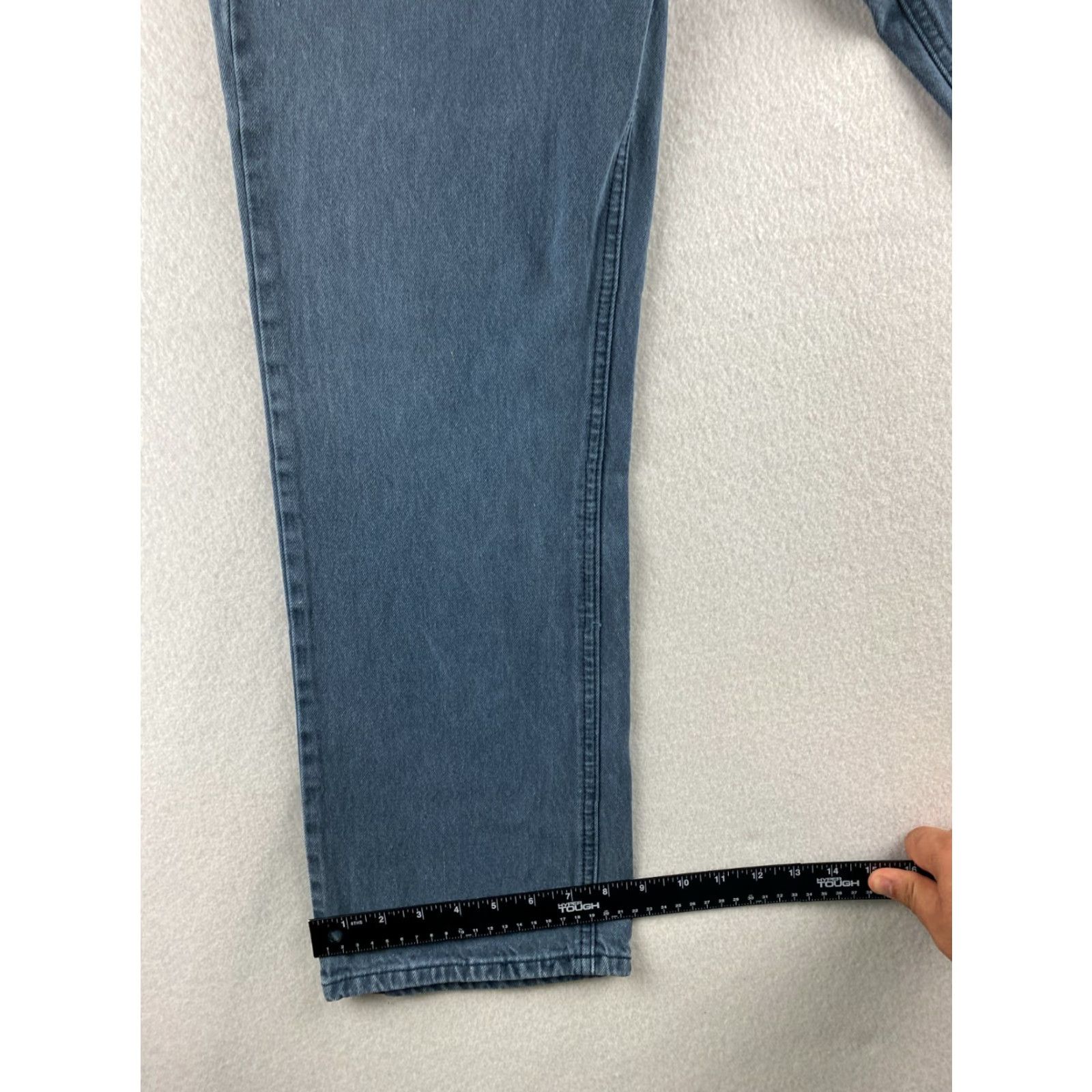 Denime WT02 Jeans Mens 34 x 30 Relaxed Straight Leg Denim 100% Cotton Blue Jeans Mens Regular 34 Blue Modern Vintage: No Size US 34 / EU 50 - 6 Thumbnail