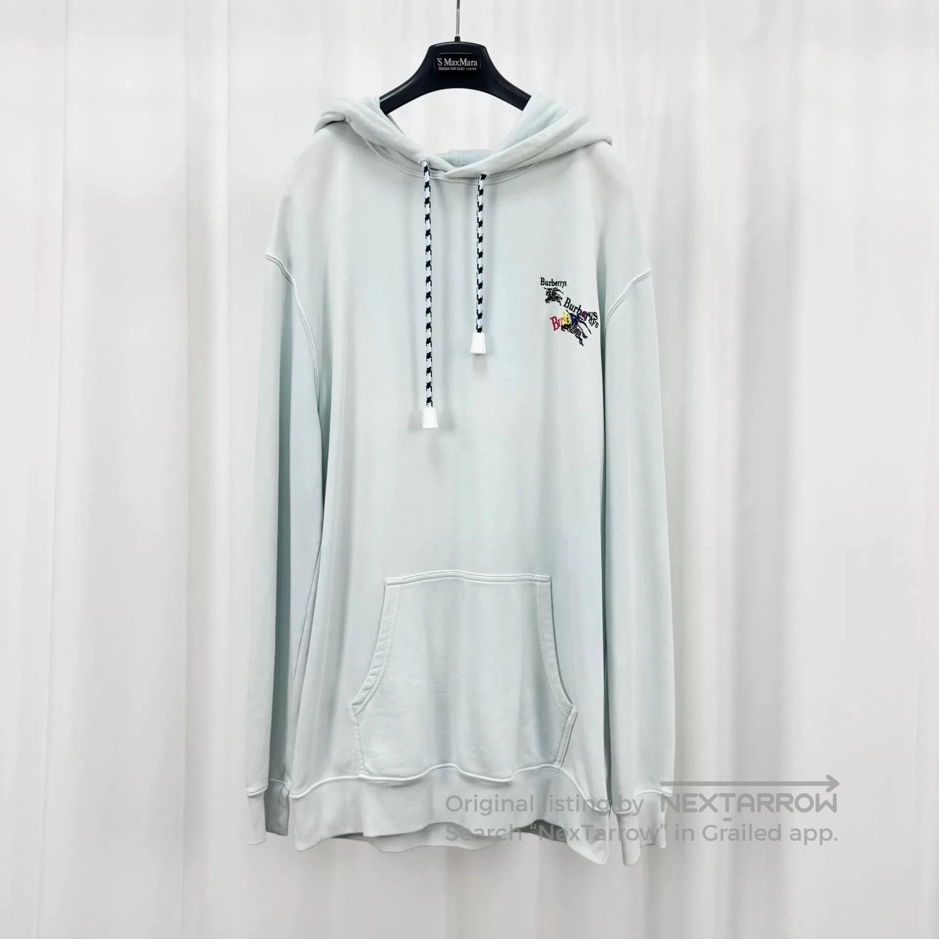 Burberry Burberry Embroidered Letter Hoodie in Misty Blue. Size US S / EU 44-46 / 1 - 1 Thumbnail