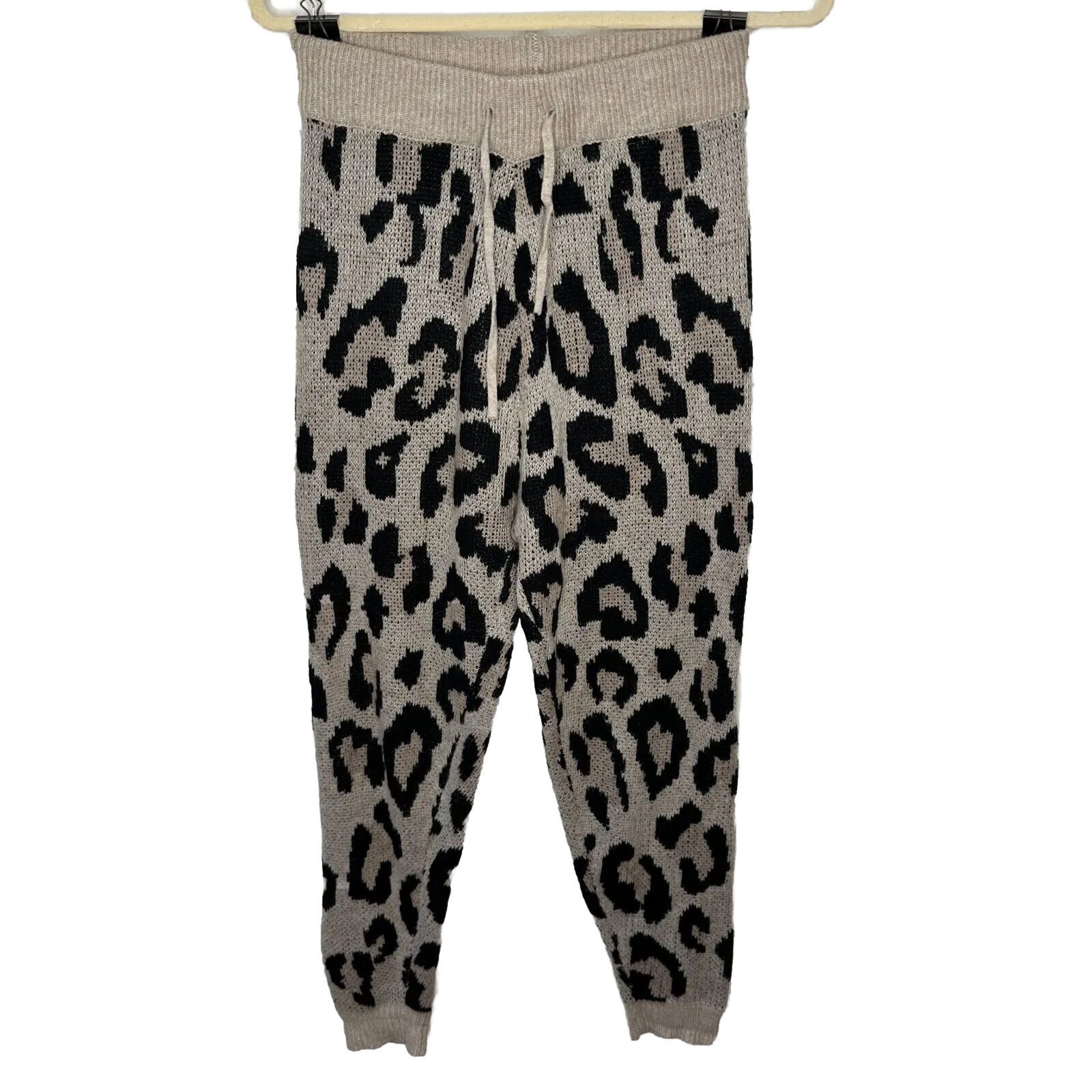 Other Olivaceous Cheetah Print Jogger Pajama Pant Drawstring L Size 36" / US 14 / IT 50 - 1 Thumbnail